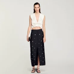 Femme SANDRO Top Court Satiné