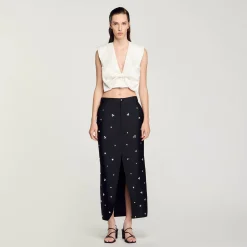 Femme SANDRO Top Court Satiné