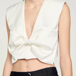 Femme SANDRO Top Court Satiné
