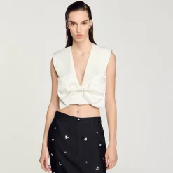 Femme SANDRO Top Court Satiné