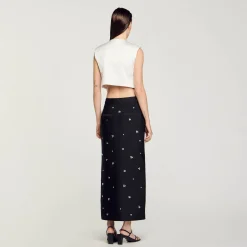 Femme SANDRO Top Court Satiné