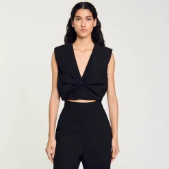 Femme SANDRO Top Court Satiné