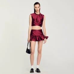 Femme SANDRO Top Court Satiné