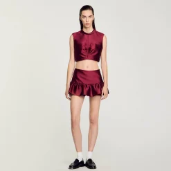Femme SANDRO Top Court Satiné