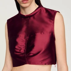 Femme SANDRO Top Court Satiné