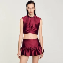Femme SANDRO Top Court Satiné