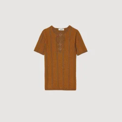 Femme SANDRO Top En Maille Scintillante