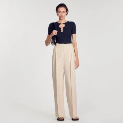 Femme SANDRO Top En Maille Scintillante