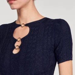 Femme SANDRO Top En Maille Scintillante