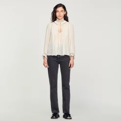 Femme SANDRO Top En Mousseline
