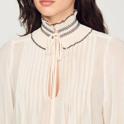 Femme SANDRO Top En Mousseline