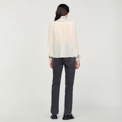 Femme SANDRO Top En Mousseline