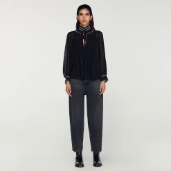Femme SANDRO Top En Mousseline