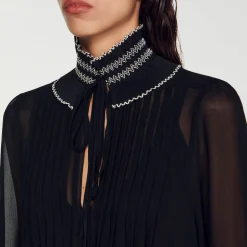Femme SANDRO Top En Mousseline