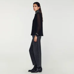 Femme SANDRO Top En Mousseline