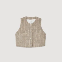 Femme SANDRO Top En Tweed