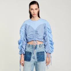 Femme SANDRO Top Imprimé à Liens