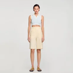 Femme SANDRO Top Rayé En Maille
