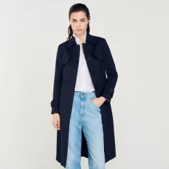 Femme SANDRO Trench à Empiècement Plissé