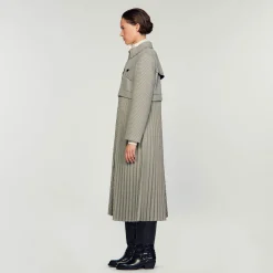 Femme SANDRO Trench Pied-de-poule