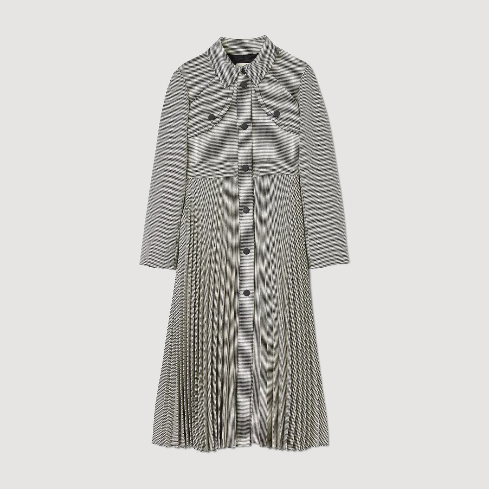 Femme SANDRO Trench Pied-de-poule