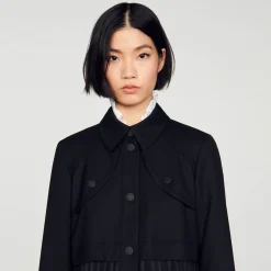 Femme SANDRO Trench Plissé