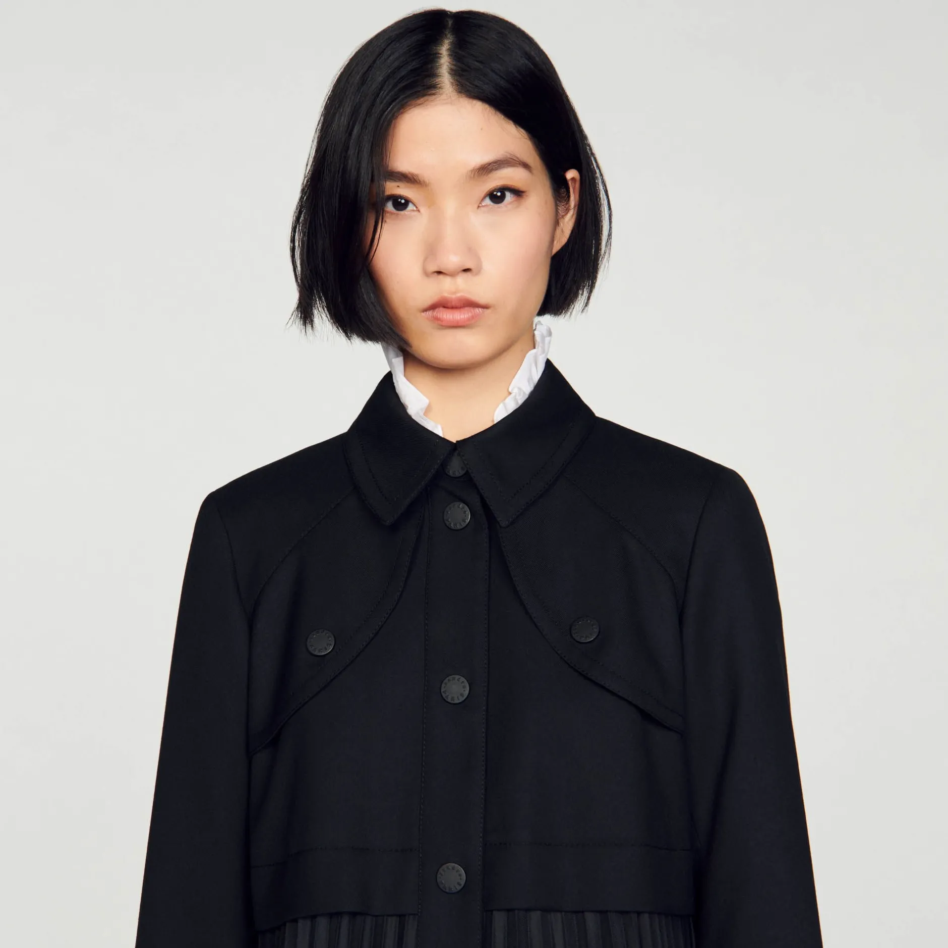 Femme SANDRO Trench Plissé