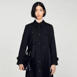 Femme SANDRO Trench Plissé