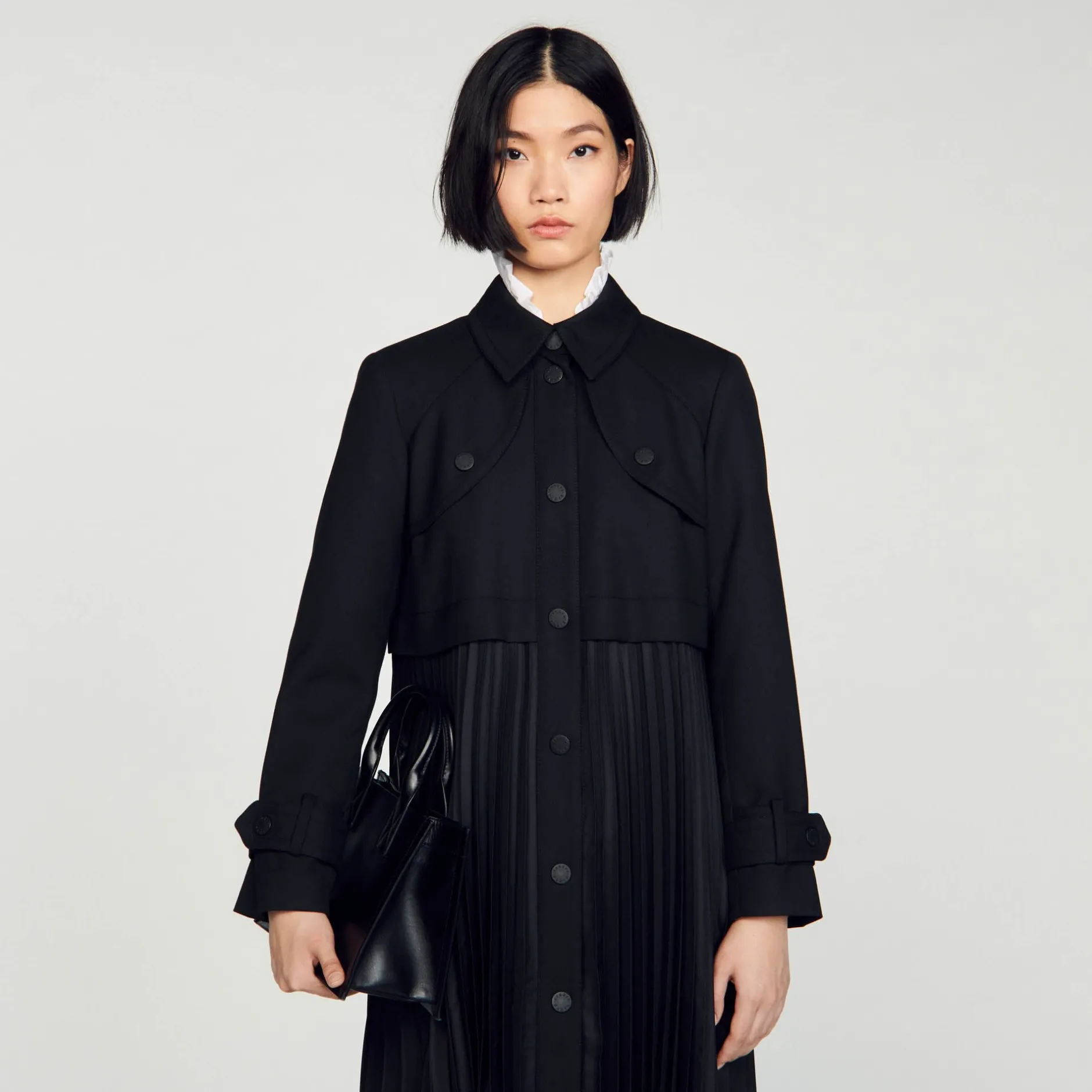 Femme SANDRO Trench Plissé