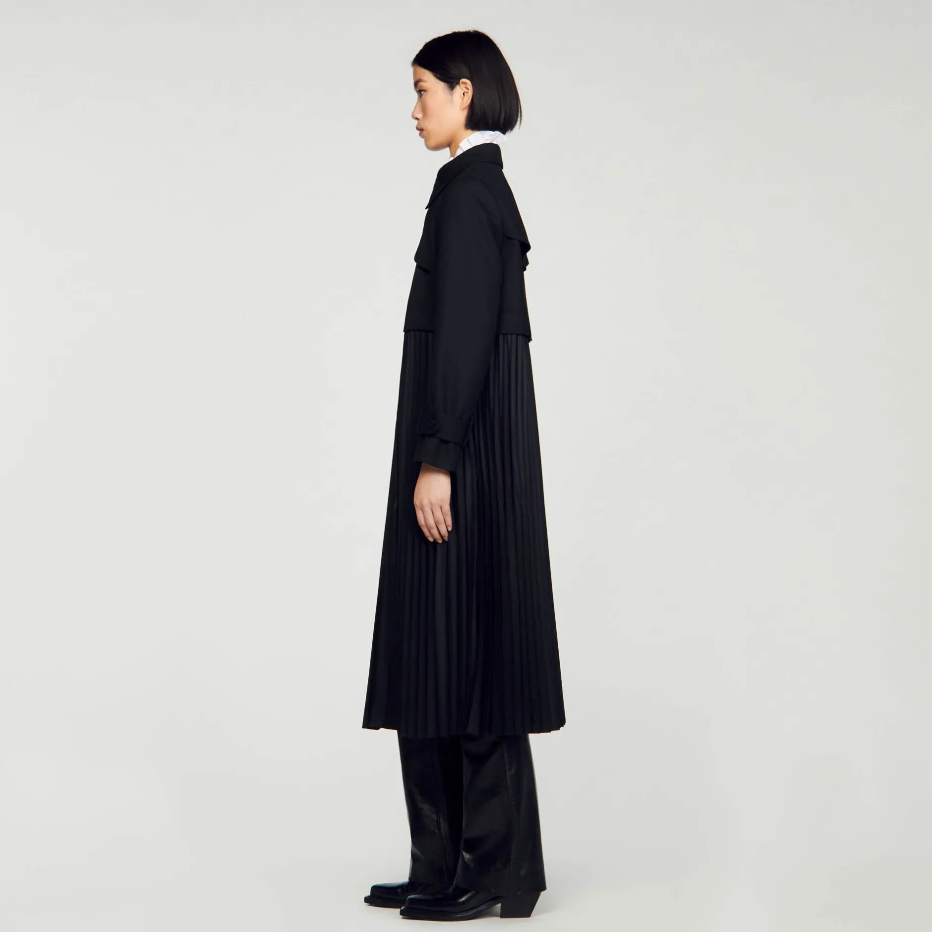 Femme SANDRO Trench Plissé