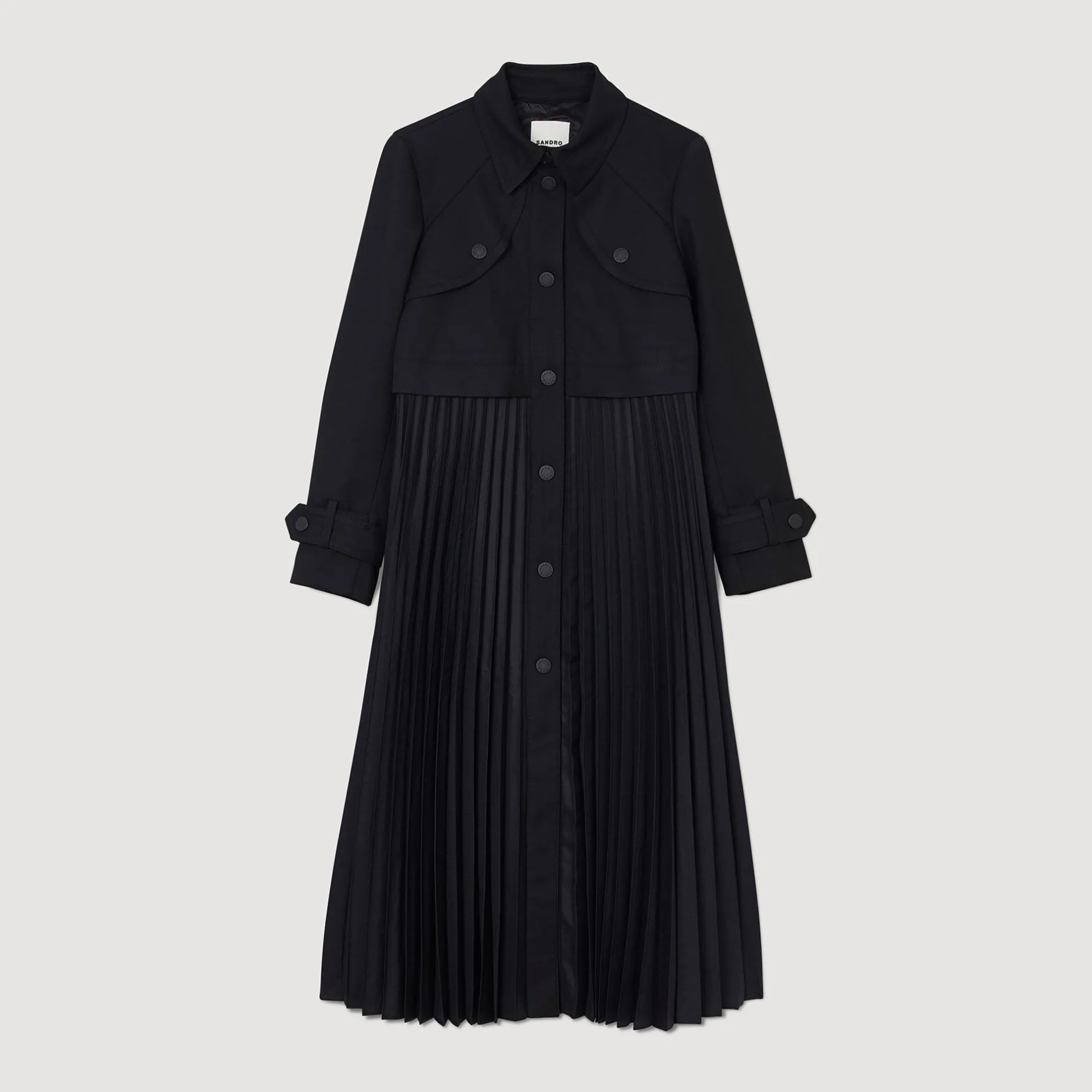 Femme SANDRO Trench Plissé
