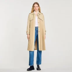 Femme SANDRO Trench Plissé à Ceinturer