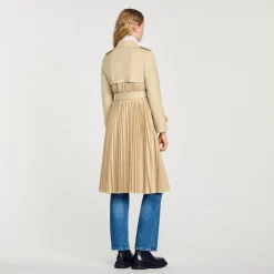 Femme SANDRO Trench Plissé à Ceinturer