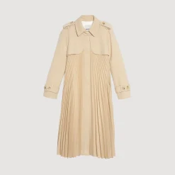 Femme SANDRO Trench Plissé à Ceinturer