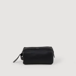 Homme SANDRO Trousse De Toilette En Toile Enduite