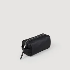 Homme SANDRO Trousse De Toilette En Toile Enduite