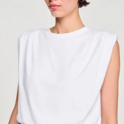 Femme SANDRO T-shirt Court En Coton