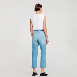 Femme SANDRO T-shirt Court En Coton