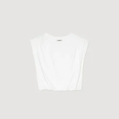 Femme SANDRO T-shirt Court En Coton
