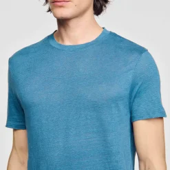 Homme SANDRO T-shirt En Lin Certifié