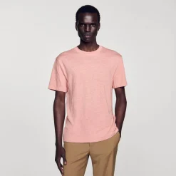 Homme SANDRO T-shirt En Lin Certifié
