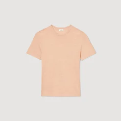 Homme SANDRO T-shirt En Lin Certifié
