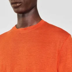 Homme SANDRO T-shirt En Lin Certifié
