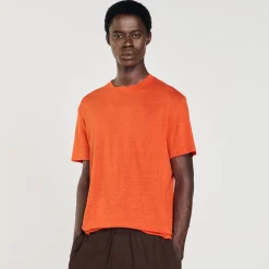 Homme SANDRO T-shirt En Lin Certifié