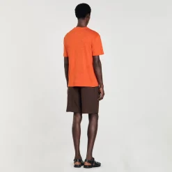 Homme SANDRO T-shirt En Lin Certifié