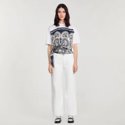 Femme SANDRO T-shirt Foulard