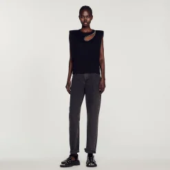 Femme SANDRO T-shirt Goutte Strass