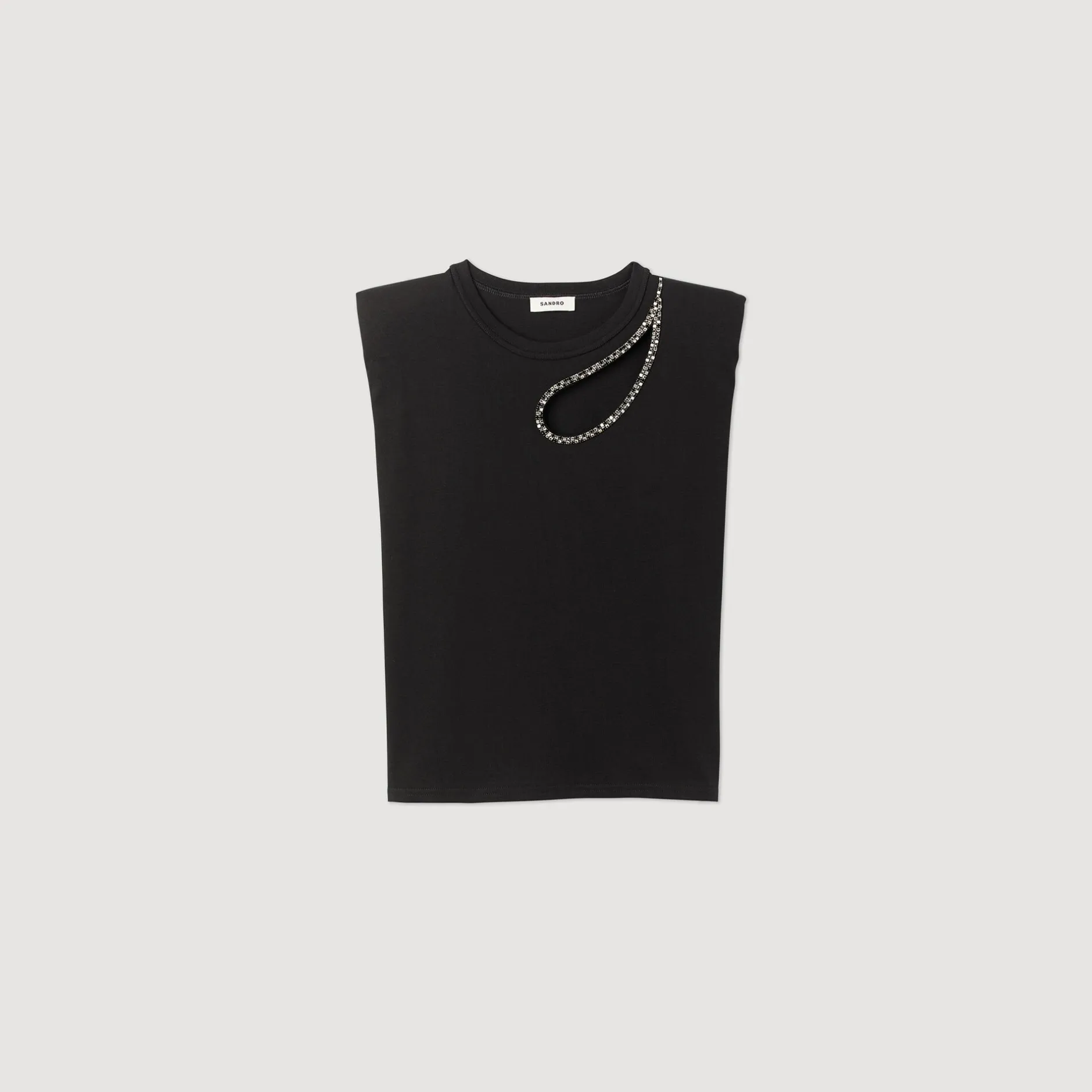 Femme SANDRO T-shirt Goutte Strass