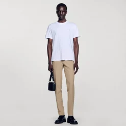 Homme SANDRO T-shirt Patch Square Cross