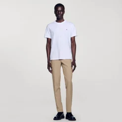 Homme SANDRO T-shirt Patch Square Cross